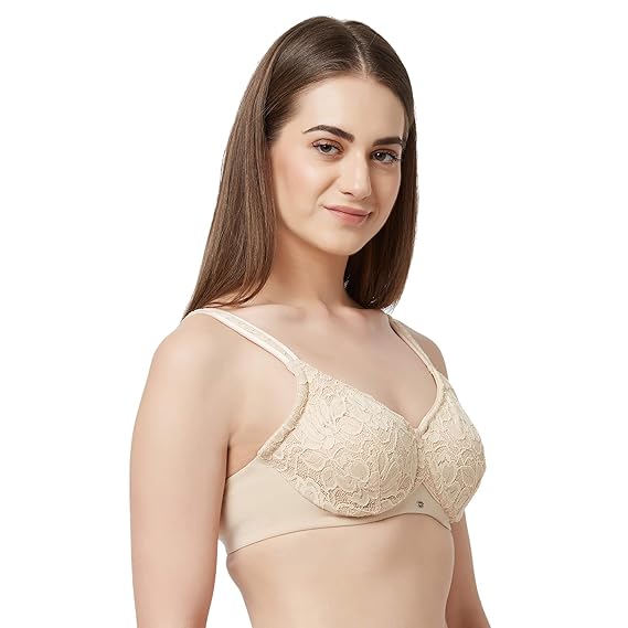 SOIE Women’s Support Bra – Full Coverage, Wired, Non-Padded Comfort